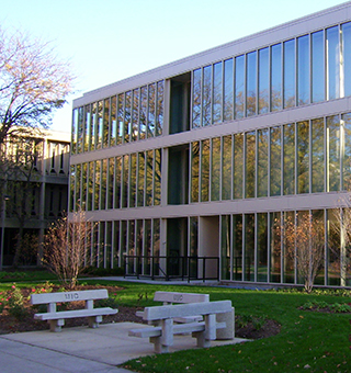 Outside dental school building